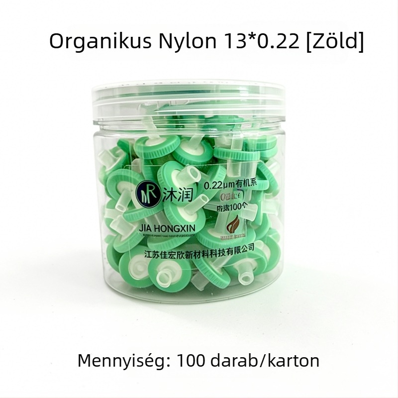 Tűtípusú szűrőmembrán, 13 mm, 0.22/0.45 μm mikroporózus, szerves és vízoldatokhoz, egyszer használatos párna típusú membrán