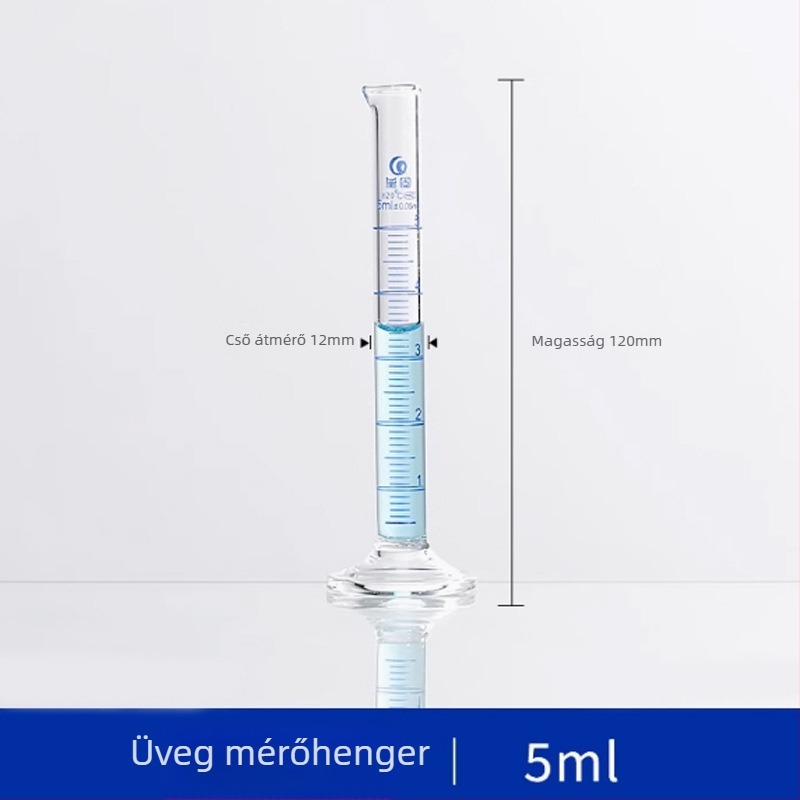 A-osztályú magas boroszilikát üveg mérőhenger, 5/10/25/50/100/250/500/1000/2000 ml