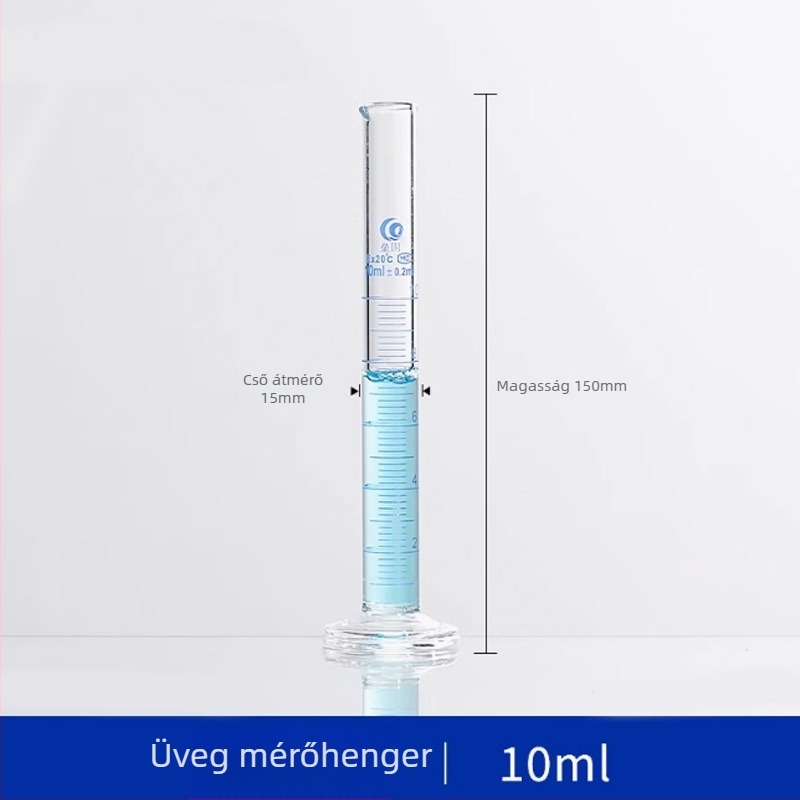 A-osztályú magas boroszilikát üveg mérőhenger, 5/10/25/50/100/250/500/1000/2000 ml