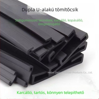EPDM üzemanyag-tank pad tömítőszalaggal, bilincs, rögzítő szalag, kettős U-alakú élvédő, síkvasból készült ütésvédő szalag