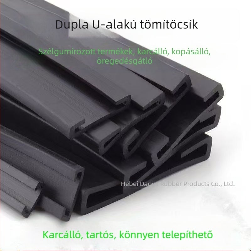 EPDM üzemanyag-tank pad tömítőszalaggal, bilincs, rögzítő szalag, kettős U-alakú élvédő, síkvasból készült ütésvédő szalag