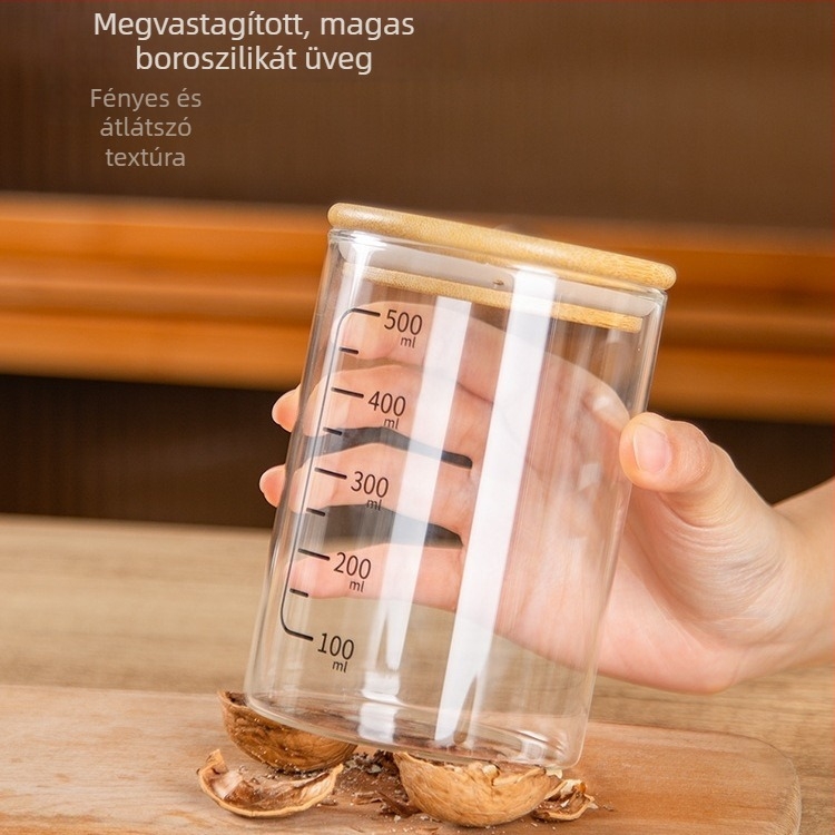 Lengyel élesztő törzsű fermentációs üveg mérőskálával — üvegből készült sütőeszköz