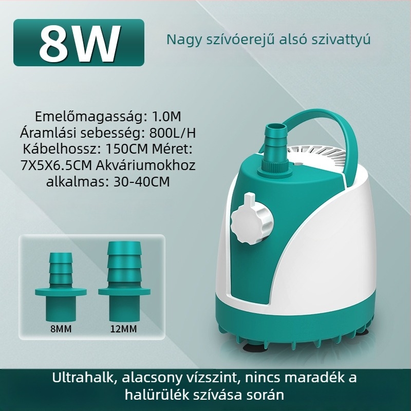 SQG merülő akváriumi szivattyú alacsony zajszinttel, háztartási víz körforgó szivattyú, kis alsó szívó szivattyú vízcsere céljára, szárazfutás elleni védelem