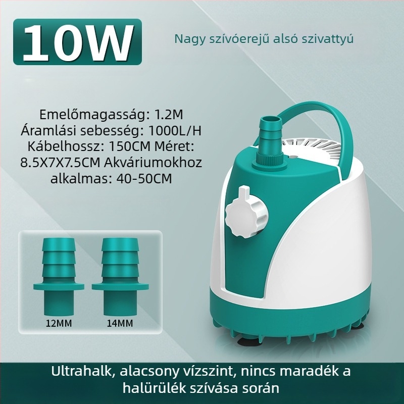 SQG merülő akváriumi szivattyú alacsony zajszinttel, háztartási víz körforgó szivattyú, kis alsó szívó szivattyú vízcsere céljára, szárazfutás elleni védelem