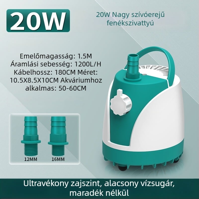 SQG merülő akváriumi szivattyú alacsony zajszinttel, háztartási víz körforgó szivattyú, kis alsó szívó szivattyú vízcsere céljára, szárazfutás elleni védelem