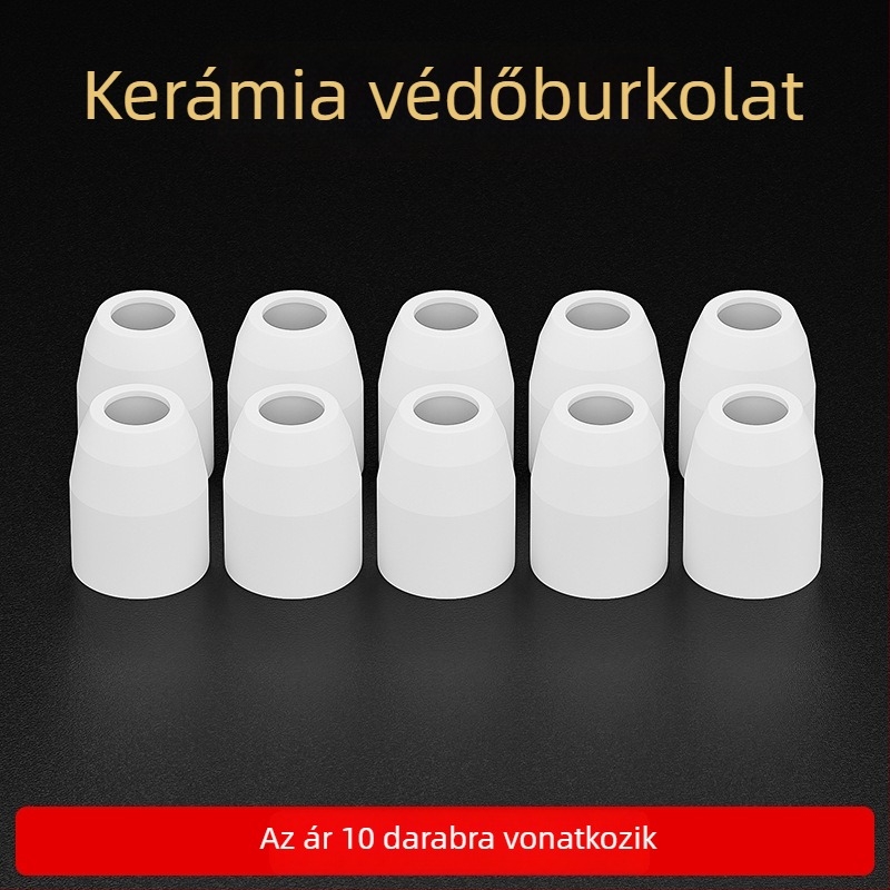 80A plazma vágófej LGK63 – fogyóanyag-készlet plazmavágó pisztolyhoz: fúvóka, elektróda, kerámia védőfedél