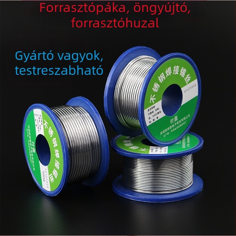 FX-88 Többcélú fluxusmagos rozsdamentes acél forrasztóhuzal elektromos forrasztáshoz, Li-ion akkumulátorral működik, 320°C