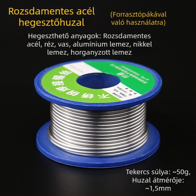 FX-88 Többcélú fluxusmagos rozsdamentes acél forrasztóhuzal elektromos forrasztáshoz, Li-ion akkumulátorral működik, 320°C