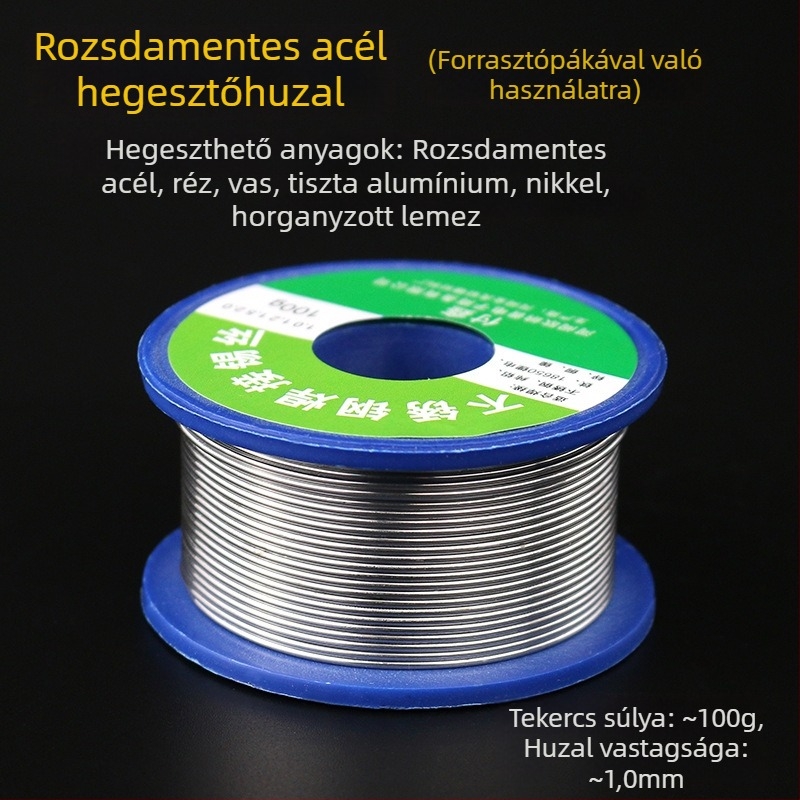 FX-88 Többcélú fluxusmagos rozsdamentes acél forrasztóhuzal elektromos forrasztáshoz, Li-ion akkumulátorral működik, 320°C