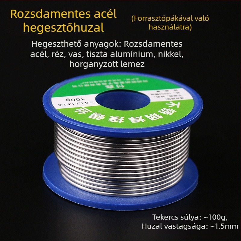 FX-88 Többcélú fluxusmagos rozsdamentes acél forrasztóhuzal elektromos forrasztáshoz, Li-ion akkumulátorral működik, 320°C
