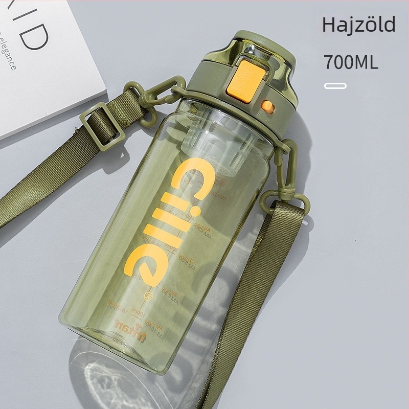 Xile Tritan vizes palack, hordozható, nagy kapacitású, minimalist dizájn, sportos palack