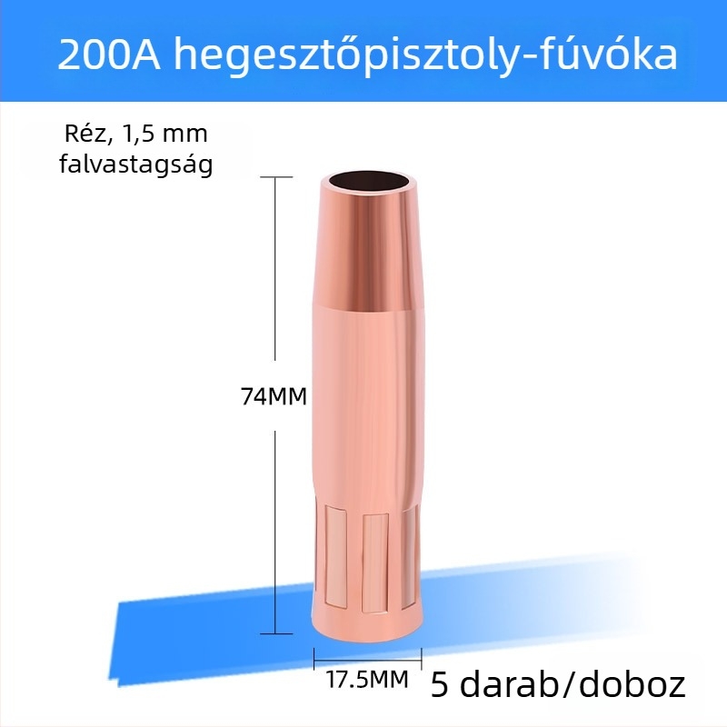 Réz védőcső Panasonic ívhegesztőhöz, gázárnyékolt ívhegesztéshez, kompatibilis 200A/350A/500A