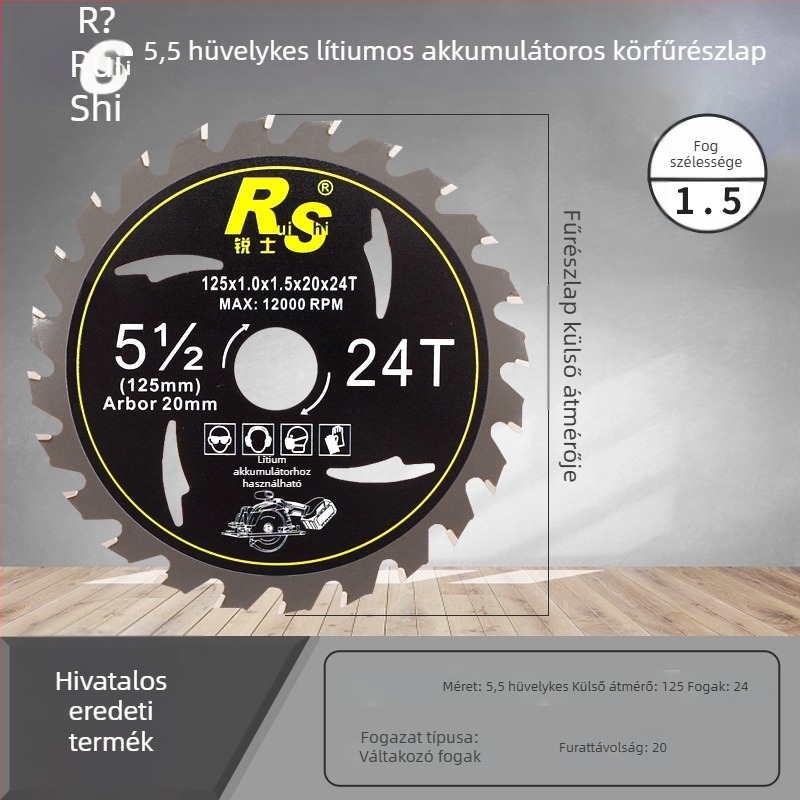 Ruish lítium-ionos körfűrészlappal fához, 5/5,5/6 hüvelyk, dovetail fogak, kézi fűrészhez