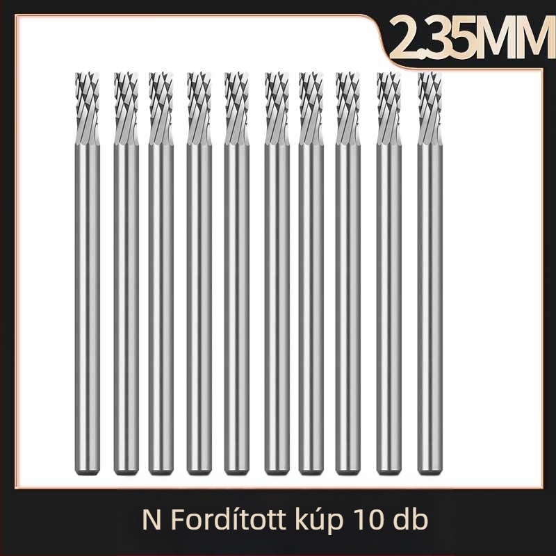 2,35 mm-es keményötvözetű forgó reszelő gravíró géphez, wolfram-karbid csiszolófej fémekhez