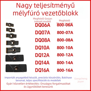 Mélylyukfúró vezető blokk és vezető kulcs, 16x8x50, CNC szerszám