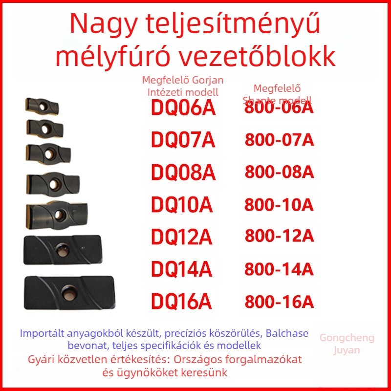 Mélylyukfúró vezető blokk és vezető kulcs, 16x8x50, CNC szerszám