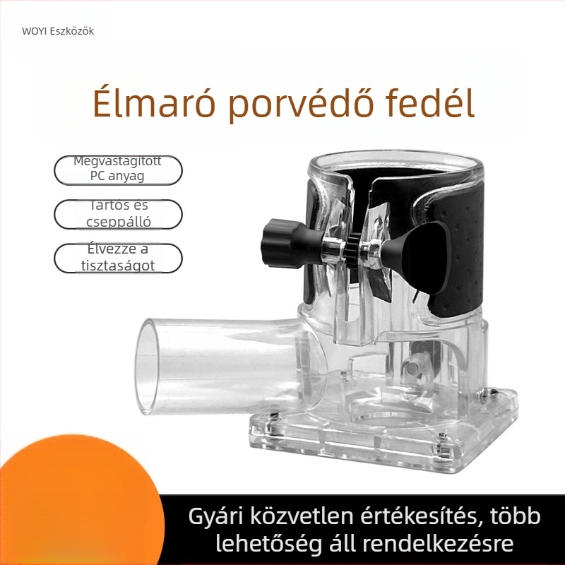 Élvágó fűrész porvédő burkolat – faipari felhasználáshoz, horonyozáshoz és faragáshoz – szerszámkiegészítőkkel