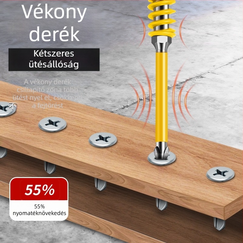 PH2 gyorsoldó bit elektromos csavarhúzóhoz, erős mágneses, szivárvány színű