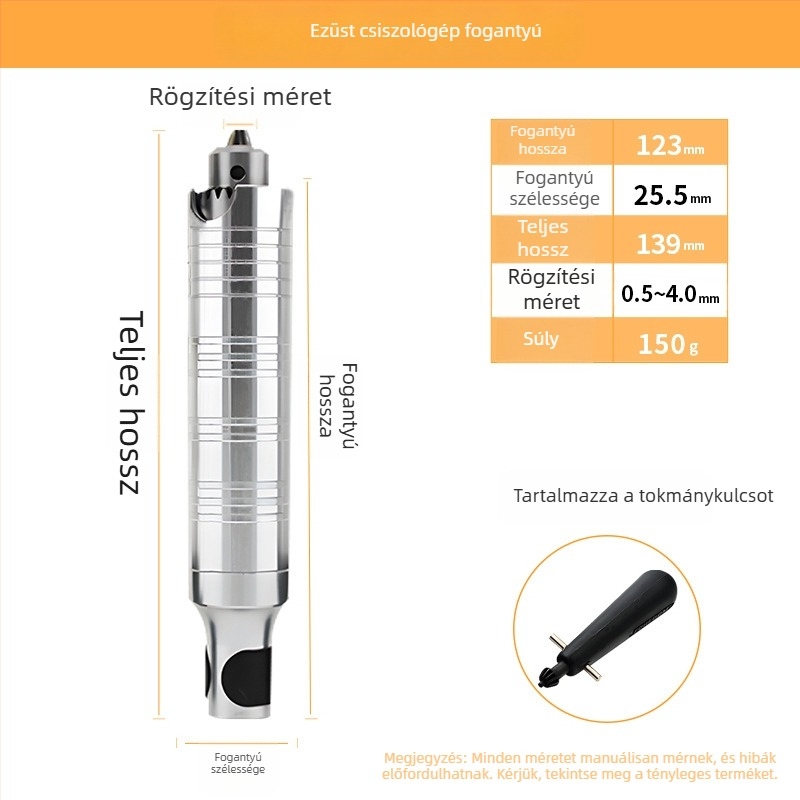 T30 fogóhoz készített markolat és gravírozó kiegészítők – gyors tokmány, rugalmas tengely, 4 mm-es forgó nyél