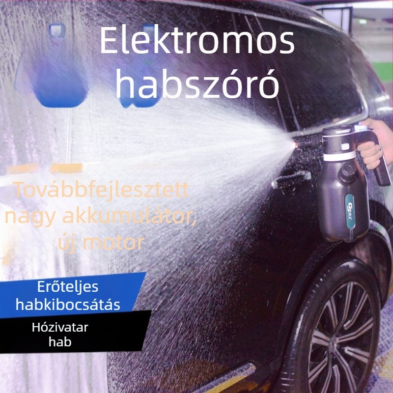 Tölthető lítiumakkumulátoros habspray üveg autómosáshoz, elektromos habsprayer