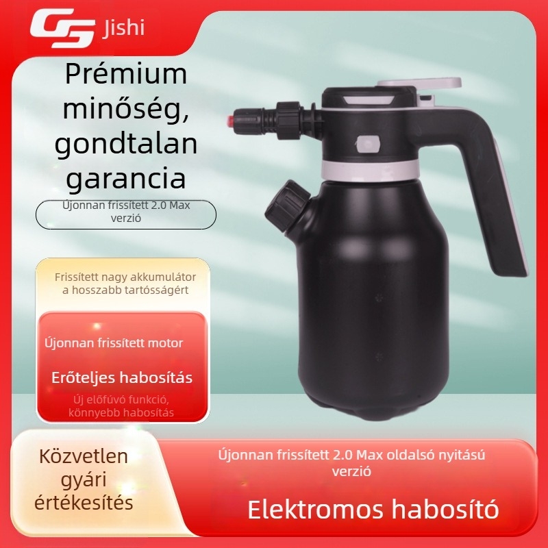 Tölthető lítiumakkumulátoros habspray üveg autómosáshoz, elektromos habsprayer