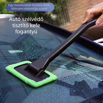 Autó első szélvédő belső üvegének páramentesítő keféje, tisztító kefével a por eltávolításához