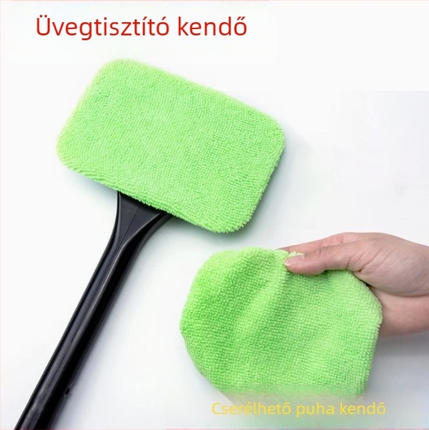Autó első szélvédő belső üvegének páramentesítő keféje, tisztító kefével a por eltávolításához