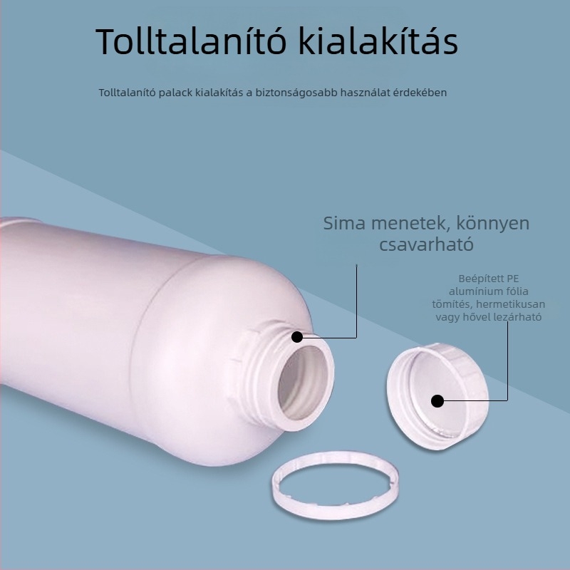 PE adagoló palack, 100–1100 ml, műanyag minta palack növényvédő szerhez és vegyi reagensekhez