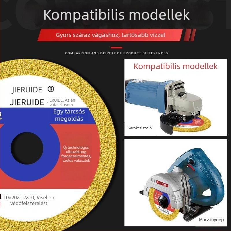 Jie Ruide forrasztott gyémánt vágókorong kőhöz, márványhoz, onixhoz és üveghez