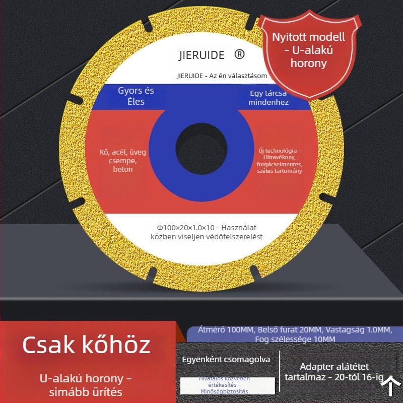 Jie Ruide forrasztott gyémánt vágókorong kőhöz, márványhoz, onixhoz és üveghez