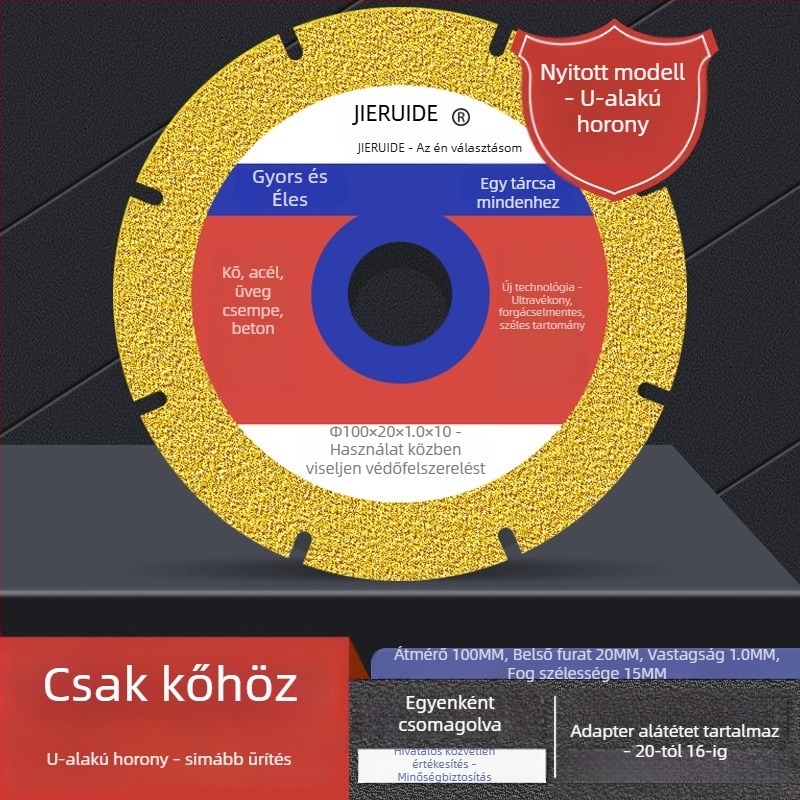 Jie Ruide forrasztott gyémánt vágókorong kőhöz, márványhoz, onixhoz és üveghez