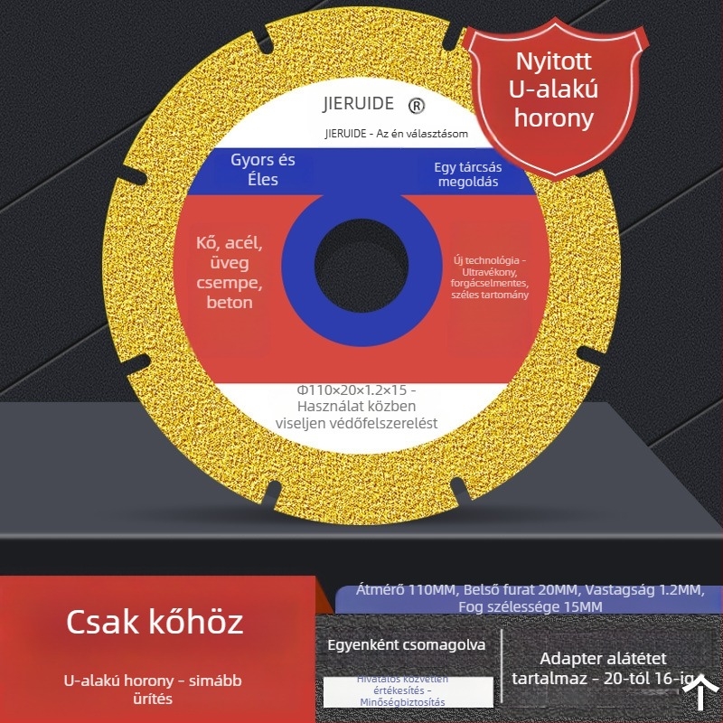 Jie Ruide forrasztott gyémánt vágókorong kőhöz, márványhoz, onixhoz és üveghez