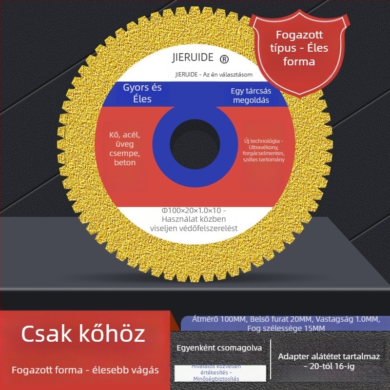 Jie Ruide forrasztott gyémánt vágókorong kőhöz, márványhoz, onixhoz és üveghez