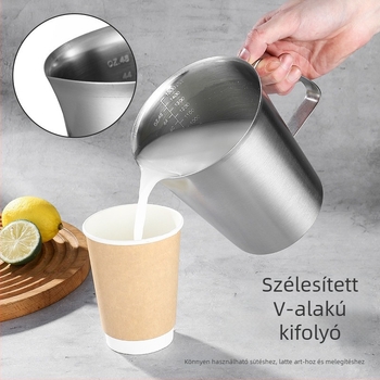 Rozsdamentes acél mérőedény skálával, 500 ml