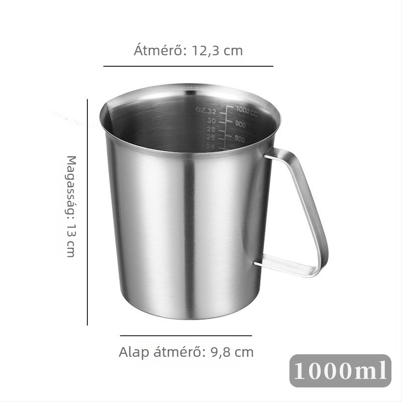 Rozsdamentes acél mérőedény skálával, 500 ml