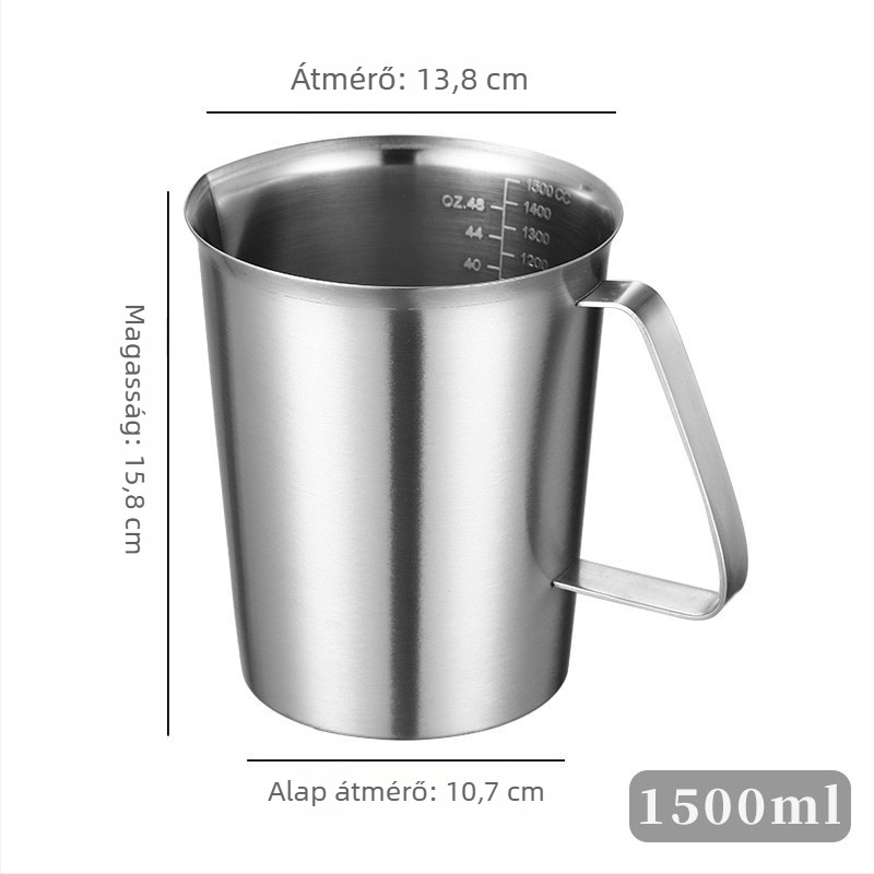 Rozsdamentes acél mérőedény skálával, 500 ml