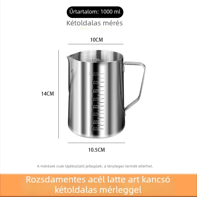 Rozsdamentes acél mérőedény skálával, 500 ml