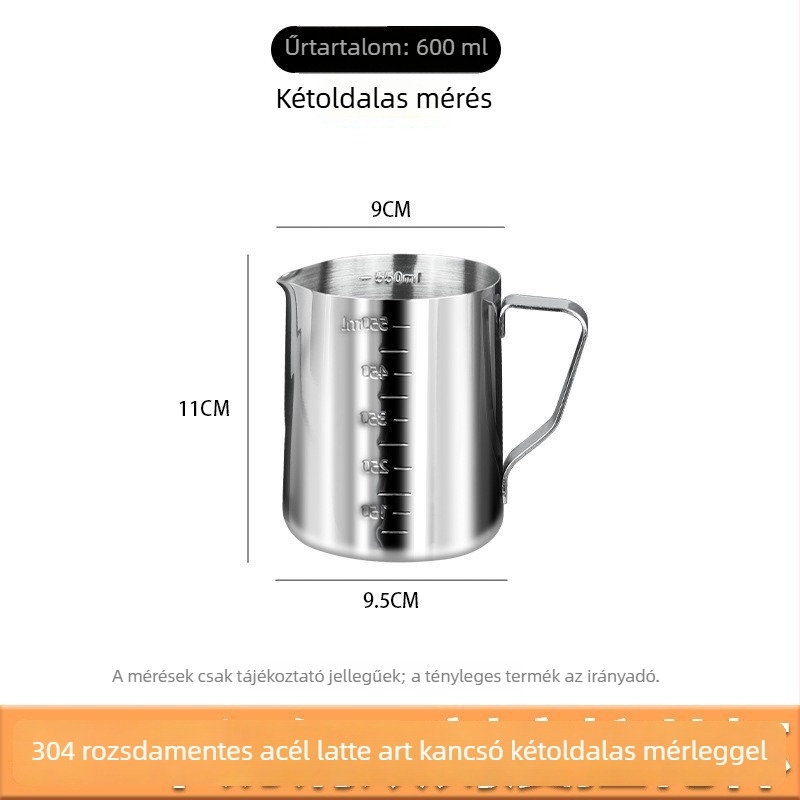 Rozsdamentes acél mérőedény skálával, 500 ml