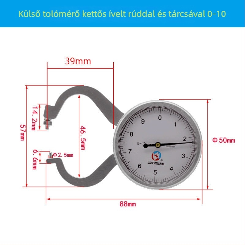 Hosszú állkapcsos digitális tolómérő, nagy tartomány, digitális kijelző, belső és külső mérések, 0-237 mm, állkapcsok hossza 160 mm