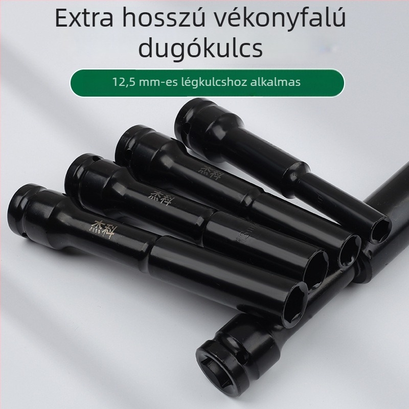 Jayco elektromos kulcs, vékony falú soke, hosszabbító fej, 1/2 hüvelykes hajtás, 6/7/8 mm