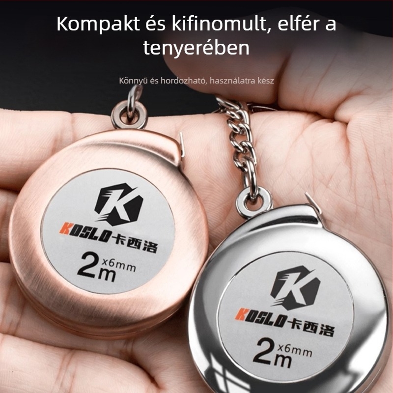 Személyre szabott ajándék: 2 m-es mini mérőszalag ABS házzal, hordozható acél mérőszalag, divatos