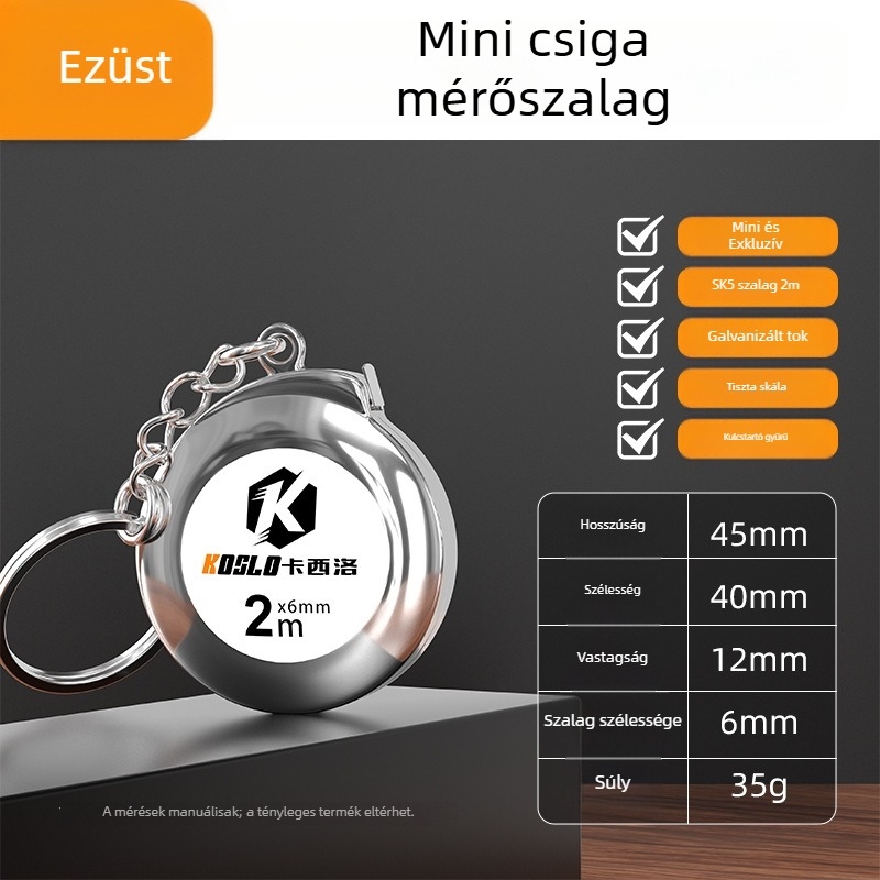 Személyre szabott ajándék: 2 m-es mini mérőszalag ABS házzal, hordozható acél mérőszalag, divatos