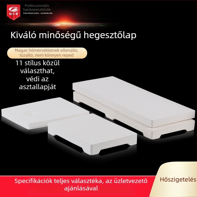 Kvarcból készült négyszögletes, hatszárú lábú hőálló tégla magas hőmérsékletű hegesztőlemezhez, ékszerészeti feldolgozáshoz és aranyozó eszközökhöz