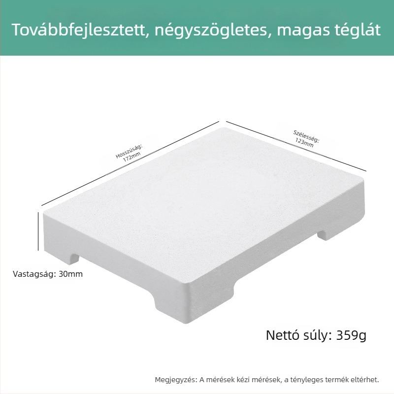 Kvarcból készült négyszögletes, hatszárú lábú hőálló tégla magas hőmérsékletű hegesztőlemezhez, ékszerészeti feldolgozáshoz és aranyozó eszközökhöz