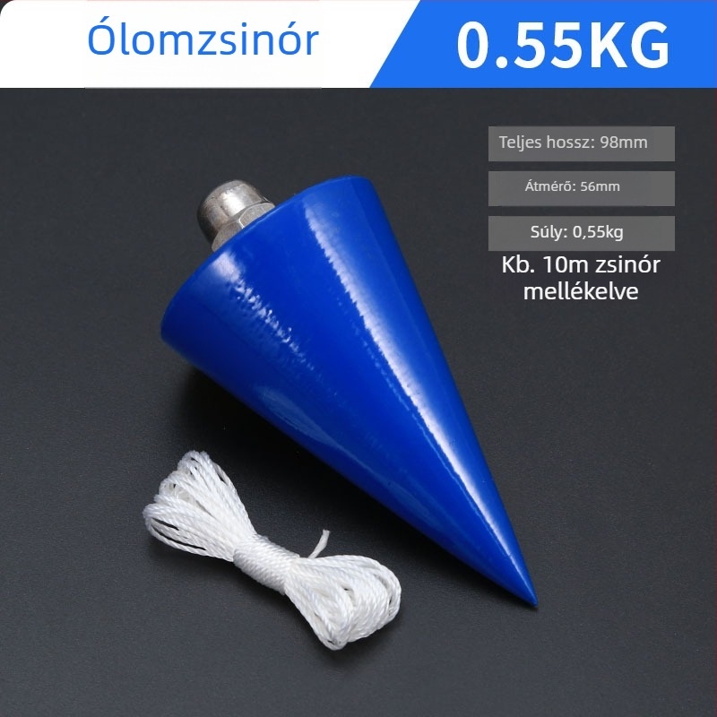 Faipari függővonal súlykészlet — kúpos súlyok 2 kg és 10 kg
