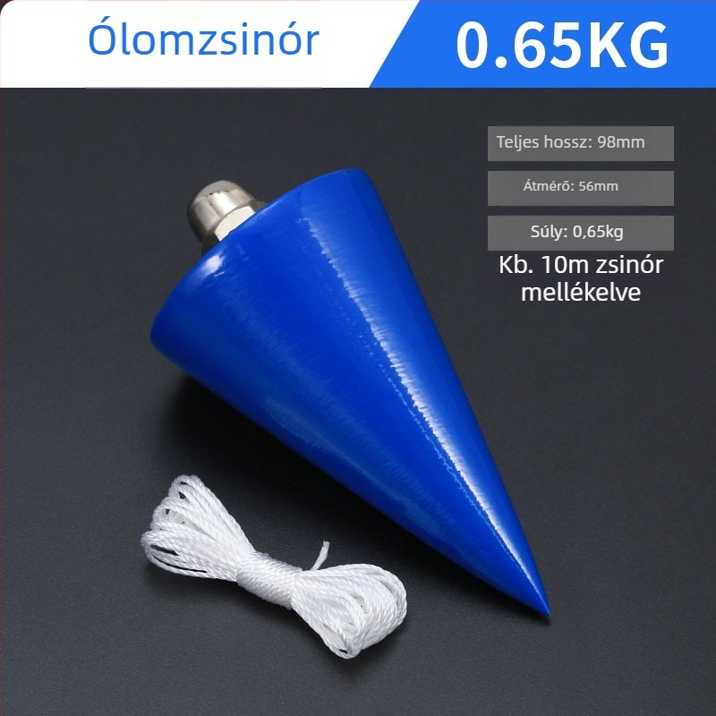 Faipari függővonal súlykészlet — kúpos súlyok 2 kg és 10 kg