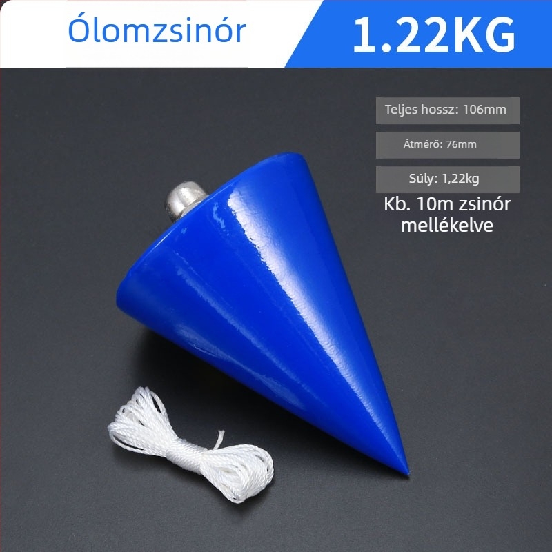 Faipari függővonal súlykészlet — kúpos súlyok 2 kg és 10 kg