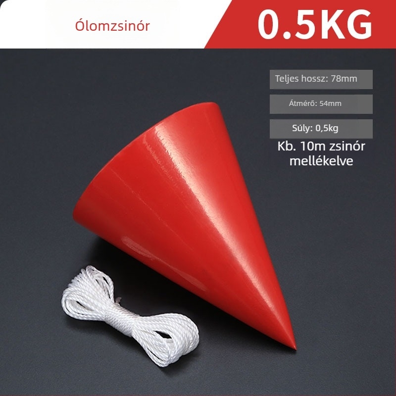 Faipari függővonal súlykészlet — kúpos súlyok 2 kg és 10 kg