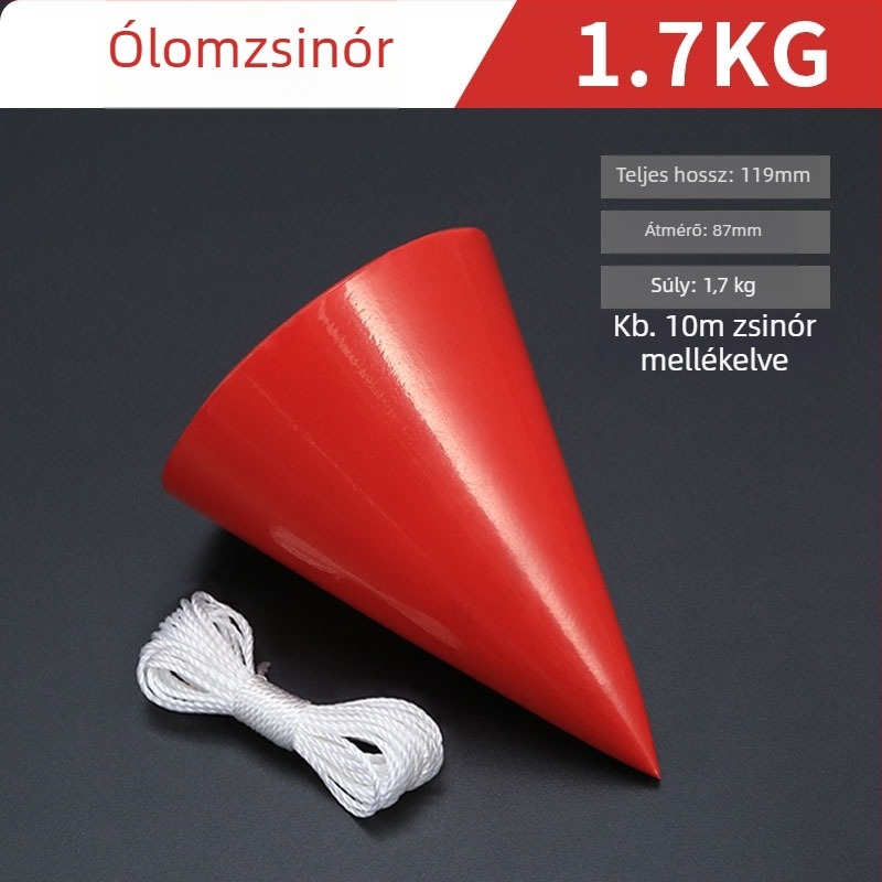 Faipari függővonal súlykészlet — kúpos súlyok 2 kg és 10 kg