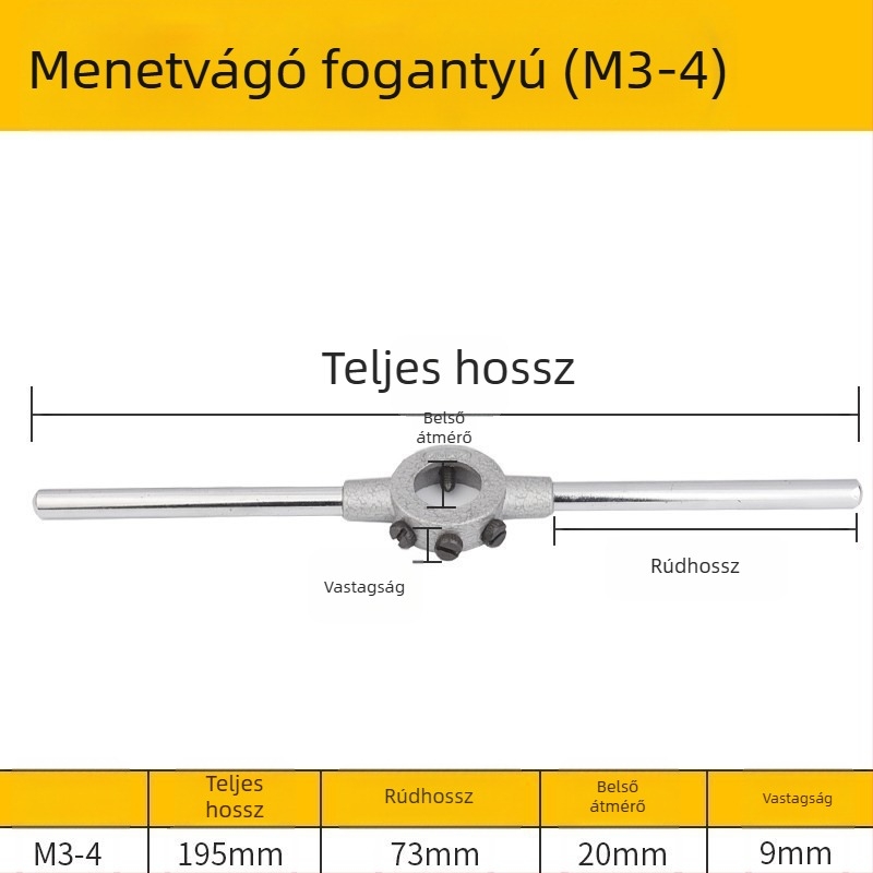 Ötvözött acél menetfúró fogó metrikus menethez